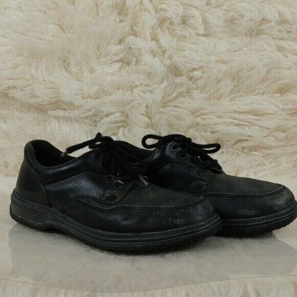 Safe T Step Women's Black Slip Resistant Comfort Gel Work Oxfords Shoes Size 9W - Picture 1 of 9